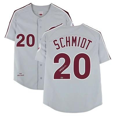 Mike Schmidt Philadelphia Phillies Autographed Gray Mitchell & Ness Authentic Jersey