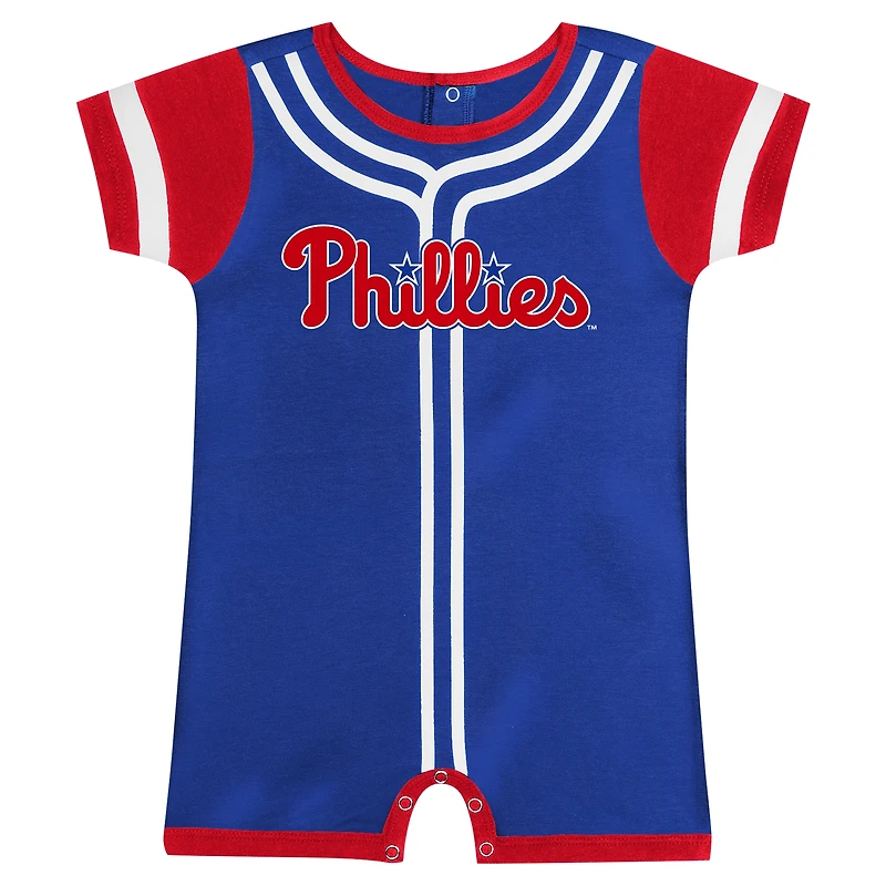 Barboteuse Fast Pitch Fanatics pour nouveau-nés et nourrissons des Phillies de Philadelphie
