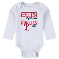 Newborn & Infant WEAR by Erin Andrews Heather Gray/White/Red Philadelphia Phillies Three-Piece Turn Me Around Bodysuits Pants Set