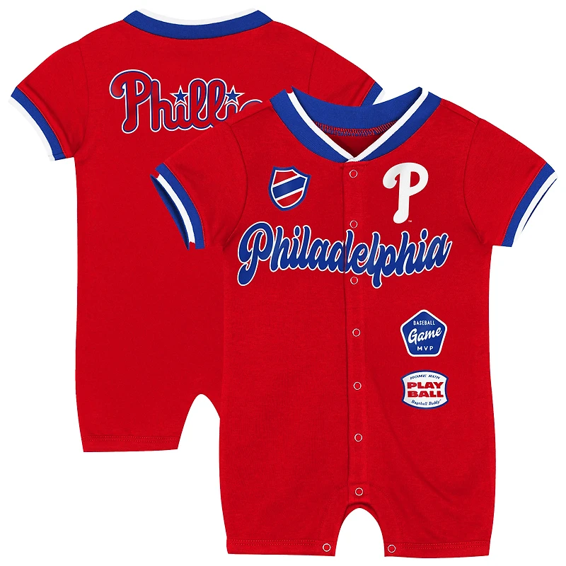 Combinaison Outerstuff rouge Philadelphia Phillies pour nouveau-né
