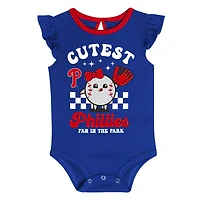 Ensemble de deux bodies pour nouveau-né Philadelphia Phillies Cutie Ball