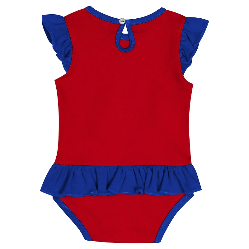 Ensemble body, bavoir et chaussons pour nouveau-né rouge supporter des Philadelphia Phillies