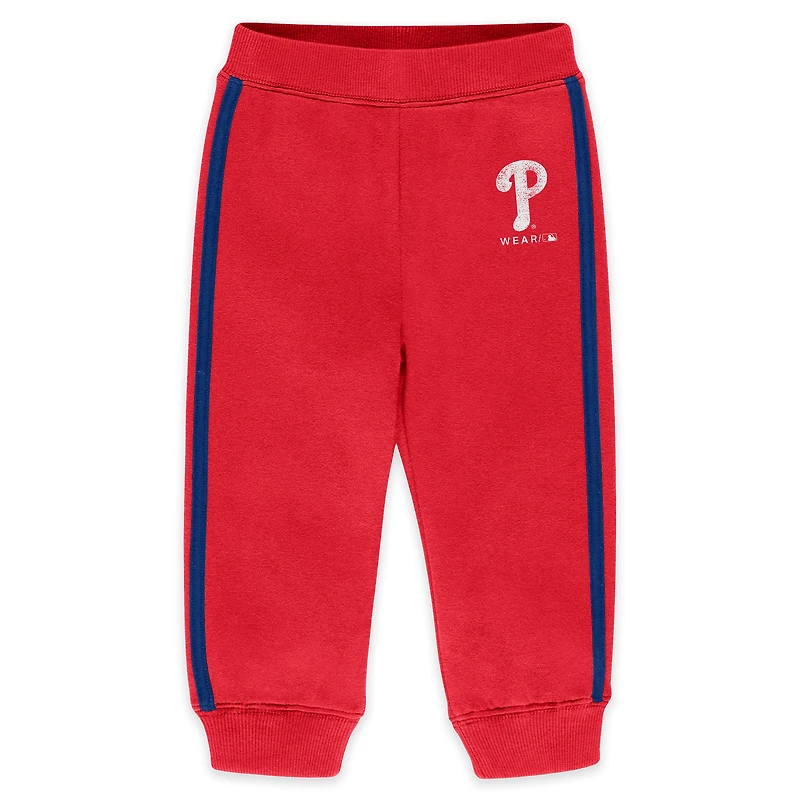 Newborn WEAR by Erin Andrews  Red Philadelphia Phillies Fleece Crewneck and Pants Set