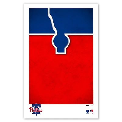 Phillies de Philadelphie 11" x 17 " Logo minimaliste affiche imprimée