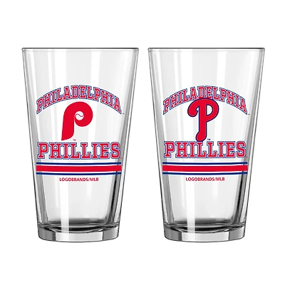 Phillies de Philadelphie 16oz. Verre à pinte, paquet de deux