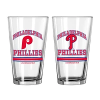 Phillies de Philadelphie 16oz. Verre à pinte, paquet de deux