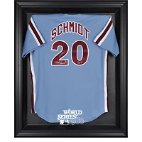 Vitrine de présentation du maillot avec logo encadré noir des Philadelphia Phillies 1980 World Series