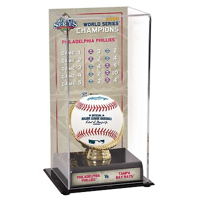 Philadelphia Phillies World Series Champions Sublimated Display Case with Series Listing Image