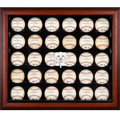 Philadelphia Phillies 2019 Logo Mahogany Framed 30-Ball Display Case