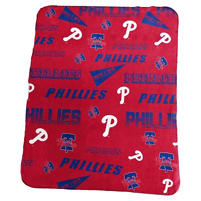 Couverture polaire classique 50" x 60" des Philadelphia Phillies