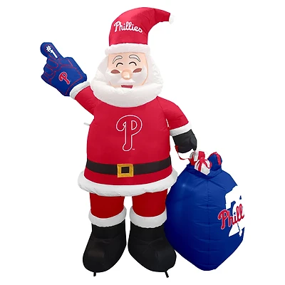 Père Noël gonflable de 7 pieds des Phillies de Philadelphie