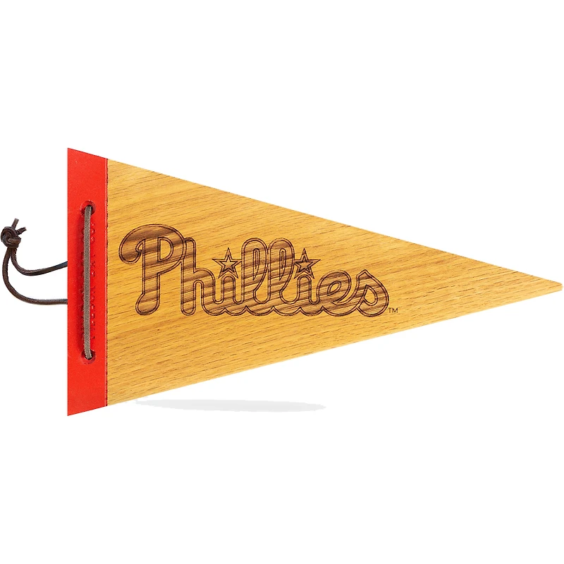 Phillies de Philadelphie 7 "x 12" fanion en bois