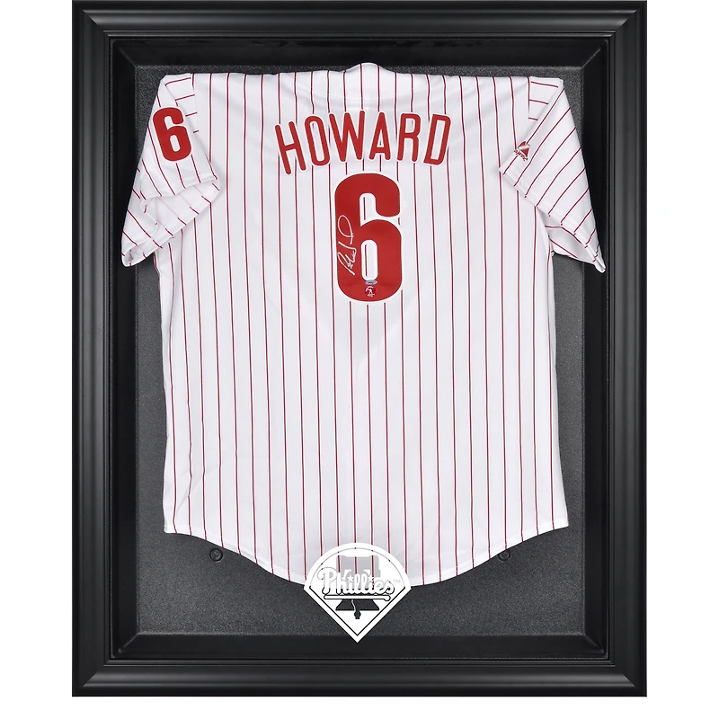 Vitrine de présentation du maillot avec logo encadré noir des Philadelphia Phillies