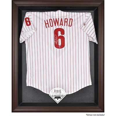 Vitrine de présentation du maillot avec logo encadré marron des Philadelphia Phillies