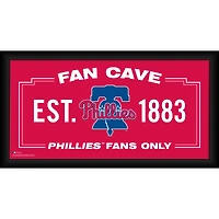 Philadelphia Phillies Framed 10" x 20" Fan Cave Collage