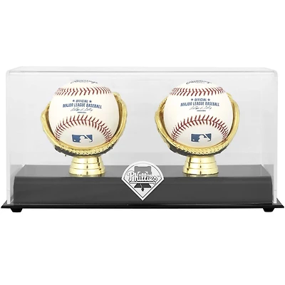 Vitrine de présentation du double logo de baseball des Philadelphia Phillies Gold Glove