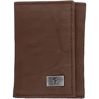 Portefeuille à trois volets en cuir avec motif concho des Philadelphia Phillies