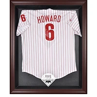 Vitrine de présentation du maillot avec logo encadré en acajou des Philadelphia Phillies