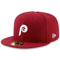 Philadelphia Phillies New Era Alternate 2 Authentic On Field 59FIFTY - Chapeau ajusté Bordeaux