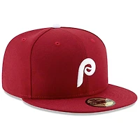 Philadelphia Phillies New Era Alternate 2 Authentic On Field 59FIFTY - Fitted Hat Burgundy