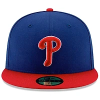 Philadelphia Phillies New Era Authentic Collection On Field 59FIFTY - Chapeau structuré ajusté Royal / Rouge