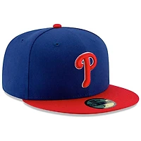 Philadelphia Phillies New Era Authentic Collection On Field 59FIFTY - Chapeau structuré ajusté Royal / Rouge