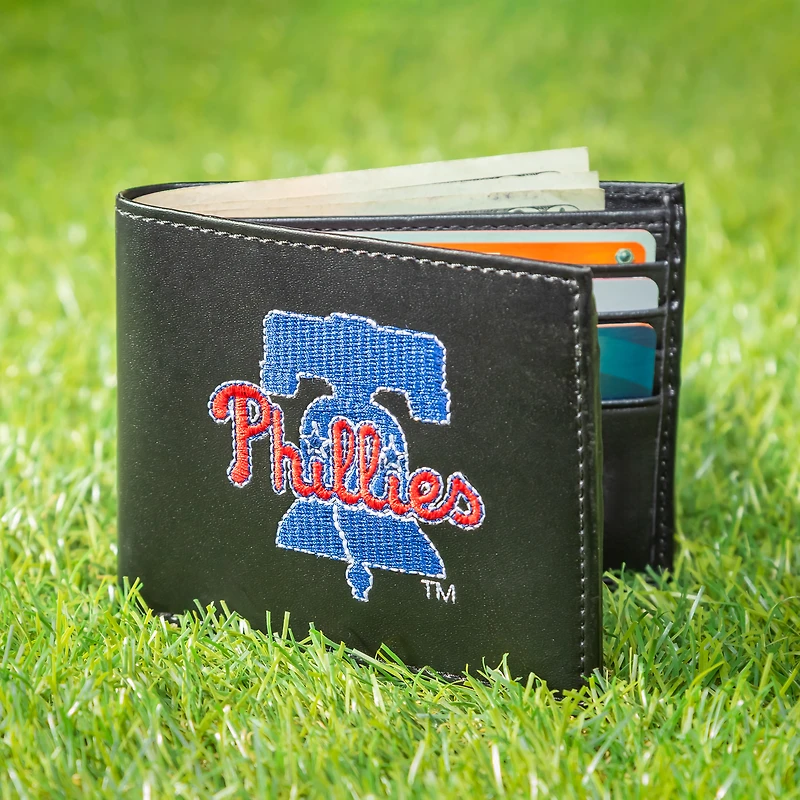 Philadelphia Phillies Synthetic Leather Embroidered Bifold Wallet