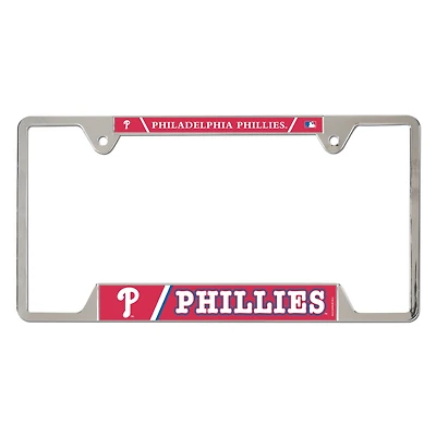 Cadre de plaque d'immatriculation en métal WinCraft des Phillies de Philadelphie
