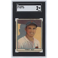 Pinky May Philadelphia Phillies 1941 Play Ball #9 SGC 2 cartes authentifiées