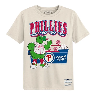 Preschool Mitchell & Ness Cream Philadelphia Phillies Step Back Up T-Shirt