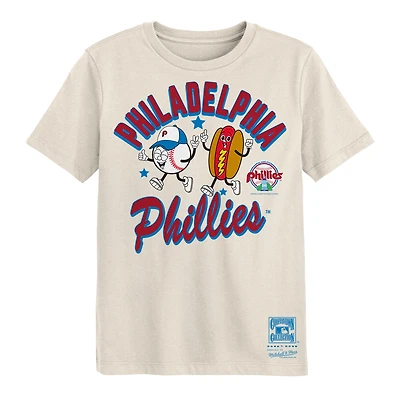 Preschool Mitchell & Ness Natural Philadelphia Phillies Snack T-Shirt