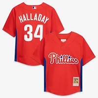 Preschool Mitchell & Ness Roy Halladay Red Philadelphia Phillies Cooperstown Collection Mesh Batting Practice Jersey