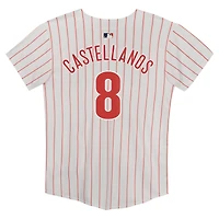 Maillot de match à domicile Nike Nick Castellanos, blanc, pour enfants d'âge préscolaire, des Phillies Philadelphie
