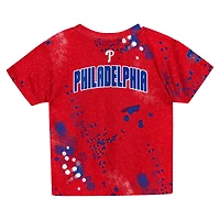 Ensemble T-shirt et short Outerstuff rouge Philadelphia Phillies Pinch Hitter Infielder pour enfants d'âge préscolaire