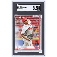 Carte de recrue Ranger Suárez Philadelphia Phillies 2019 Topps Platinum n° 303 n° 1/1 authentifiée SGC 8.5