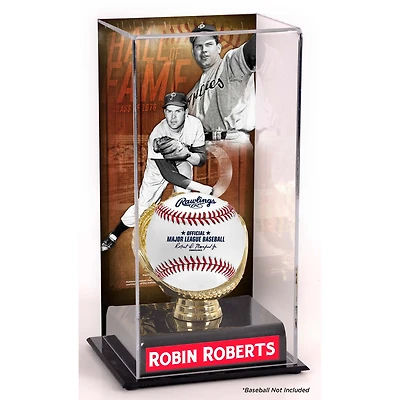 Vitrine sublimée du Temple de la renommée des Phillies de Philadelphie de Robin Roberts avec image