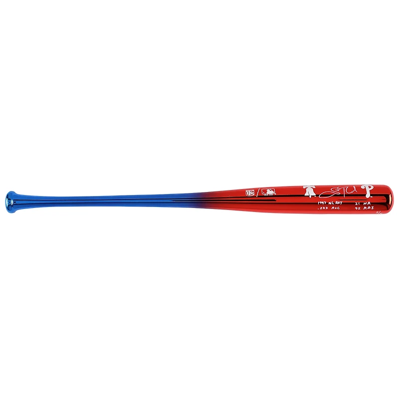 Bâton chromé Big Time Bats autographié par Scott Rolen (Philadelphie Phillies) avec inscriptions multiples - Édition limitée à 5 exemplaires