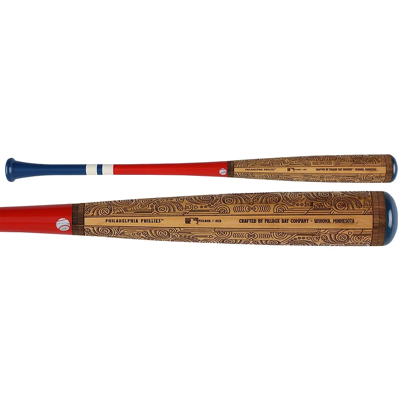 Scott Rolen Philadelphia Phillies Autographed Pillbox Bat Company Mural Series Bat with "1997 NL ROY" Inscription - Limited Edition of 5