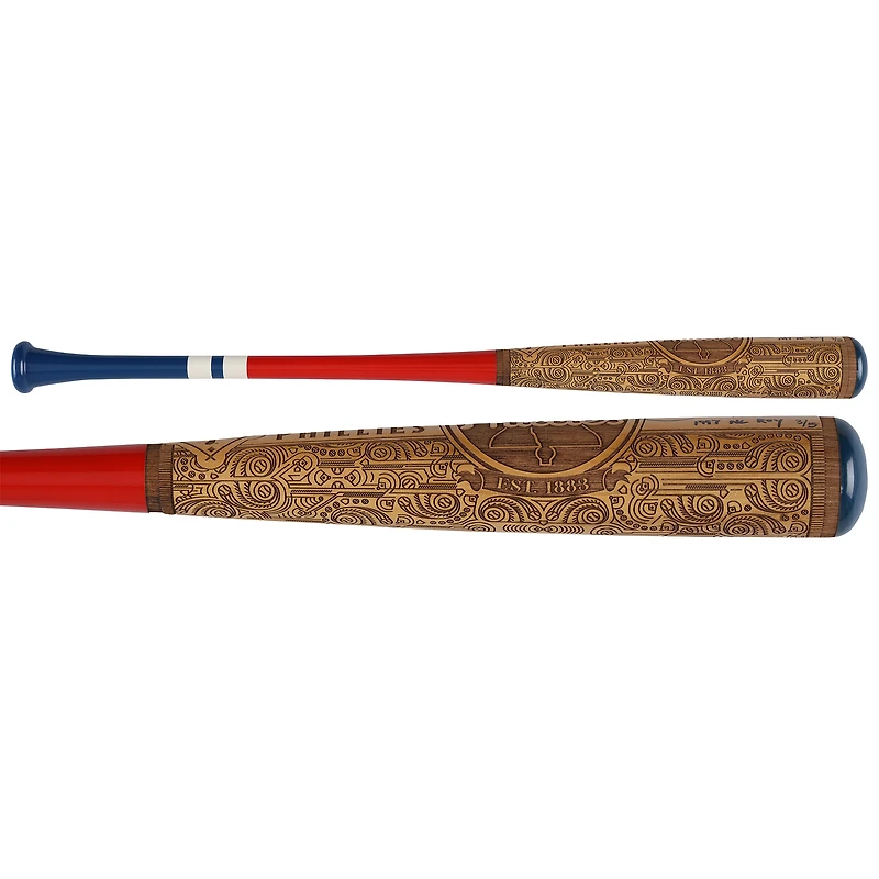 Scott Rolen Philadelphia Phillies Autographed Pillbox Bat Company Mural Series Bat with "1997 NL ROY" Inscription - Limited Edition of 5