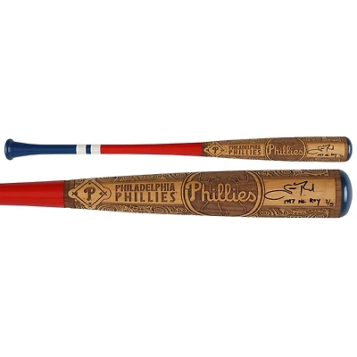 Bâton autographié par Scott Rolen des Phillies de Philadelphie, série Pillbox Bat Company Mural, avec inscription « Recrue de l'année 1997 de la Ligue nationale » - Édition limitée à 5 exemplaires