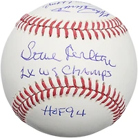 Balle de baseball autographiée par Steve Carlton et Mike Schmidt des Phillies de Philadelphie avec plusieurs inscriptions