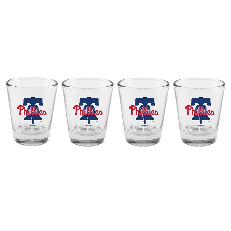 The Memory Company Phillies de Philadelphie, paquet de 4, 2 oz. Ensemble de verres à shot