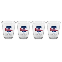 The Memory Company Phillies de Philadelphie, paquet de 4, 2 oz. Ensemble de verres à shot