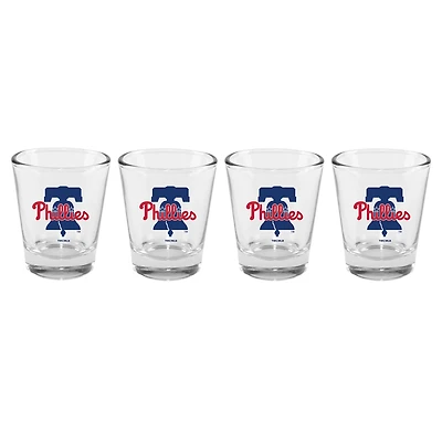 The Memory Company Phillies de Philadelphie, paquet de 4, 2 oz. Ensemble de verres à shot
