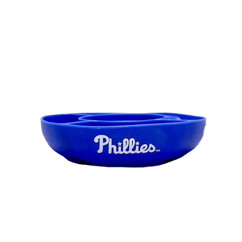 Gobelet en verre de 40 oz avec plateau à collation en silicone des Philadelphia Phillies de The Memory Company