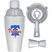 The Memory Company Philadelphia Phillies Ensemble shaker, passoire et doseur en acier inoxydable