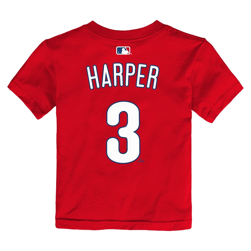 Toddler Bryce Harper Red Philadelphia Phillies Name & Number T-Shirt