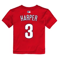 Toddler Bryce Harper Red Philadelphia Phillies Name & Number T-Shirt