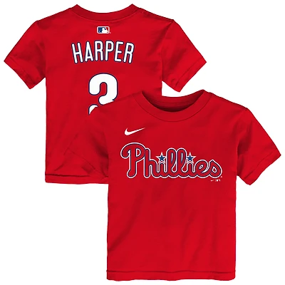 Toddler Bryce Harper Red Philadelphia Phillies Name & Number T-Shirt