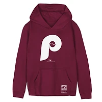 Sweat à capuche rétro bordeaux Mitchell & Ness pour tout-petit, avec logo des Phillies de Philadelphie